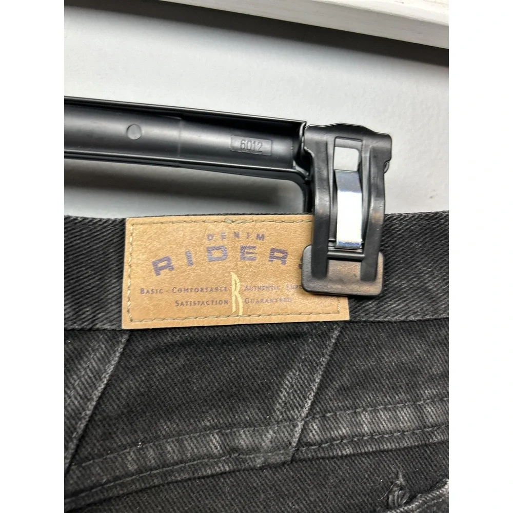 Riders Jeans Women 6M Black High Waisted Tapered Leg 100% Cotton Vintage 90s 6 M